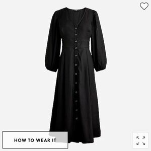 Elegant Black Button-Down Dress